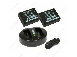 Wasabi Power Battery (2-Pack) and Dual Charger for Fujifilm NP-W126
